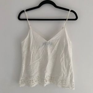 MINKPINK White Crochet Lace Tank Top